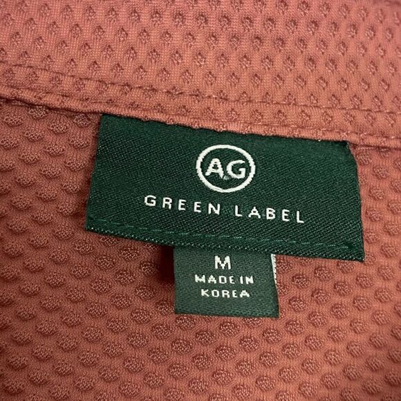 AG Adriano Goldschmied Polo Shirt Mens Medium Pink Short Sleeve Mesh Golf NEW - Picture 3 of 9